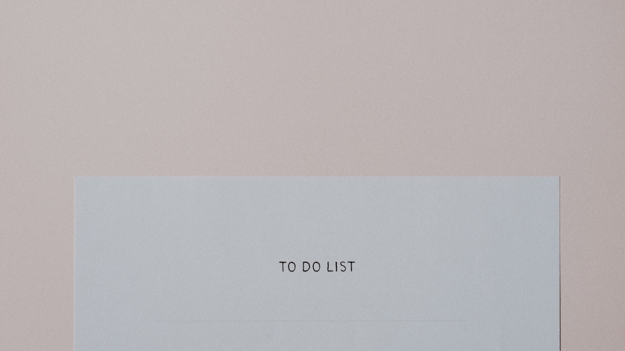 to do list